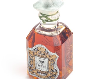 Guerlain Cuir De Russie 2.7OZ Parfum Extrait Perfume Sealed Flacon Carre Vintage