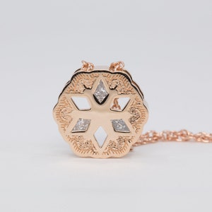 14K Rose Gold Star of David Diamond Necklace, Gold Judaica Jewelry, Jewish Jewelry, Gift Ideas
