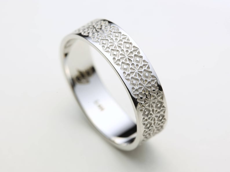 Mens Silver Wedding Ring Mens Wedding Band Unique Wedding - Etsy