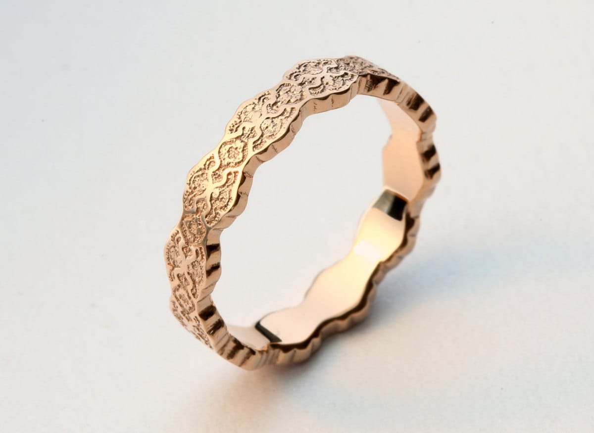 Art Deco Wedding Band, Women's Wedding Band,Art Deco Ring, Rose Gold Art Deco Ring, Art Deco Wedding Ring, Art Deco Rings,Wedding Band Woman