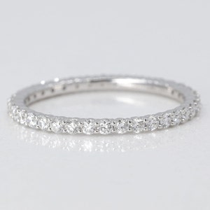 0.50 ctw Lab Diamond Eternity Band, 14K White Gold Diamond Eternity Ring, Lab Diamond Ring, Size 6