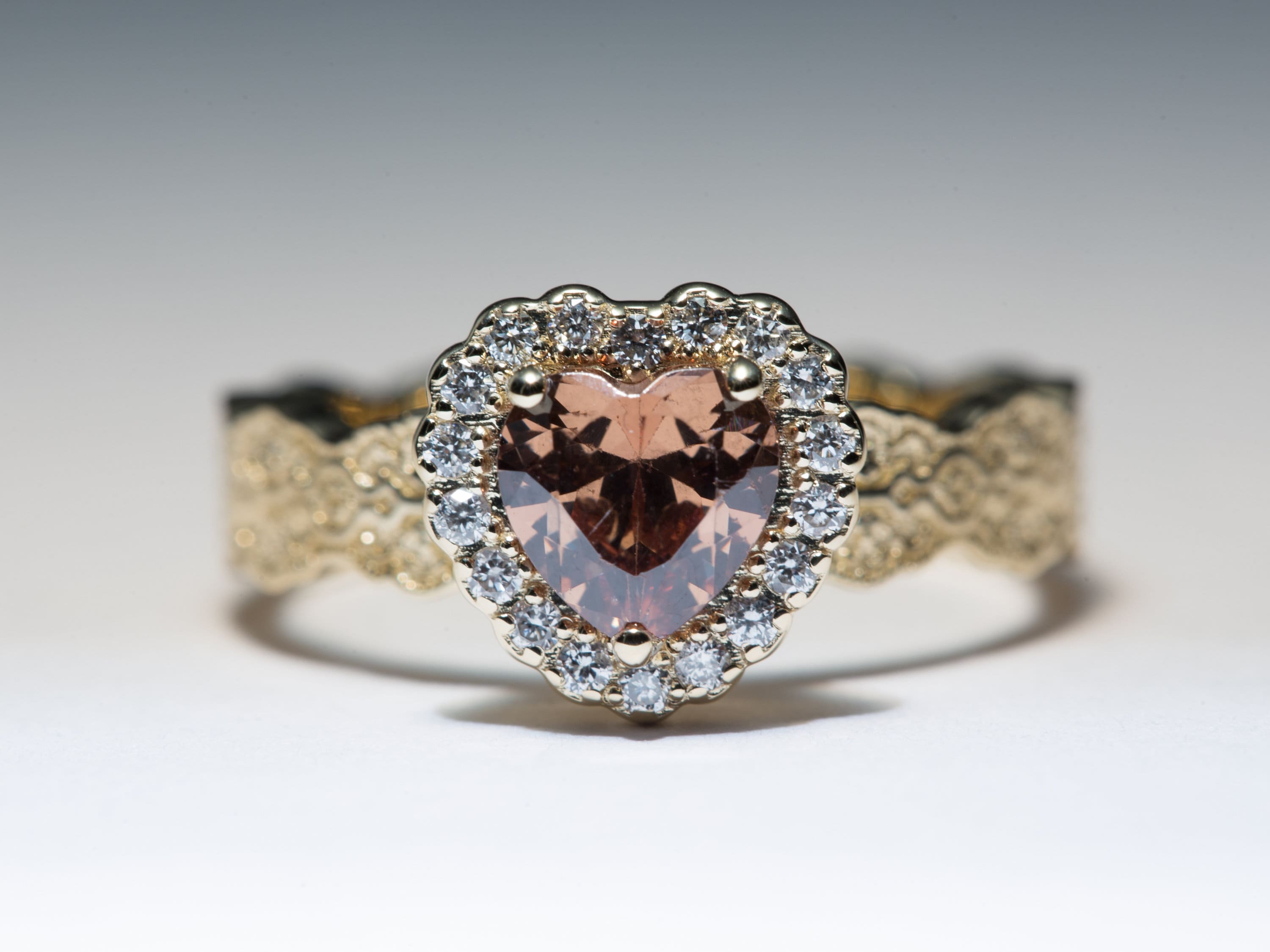 Chocolate diamond heart ring sale