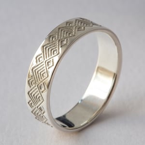 Mens Silver Wedding Ring, Mens Wedding Band, Mens Silver Ring, Silver Band, Wedding Ring Mens, Geometric Ring, Silver Mens, Men Silver Ring