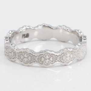 Platinum Lace Wedding Band, Platinum Wedding Ring, Women&#39;s Platinum Wedding Ring, Platinum Wedding Band, Lace Ring, Lace Wedding Ring