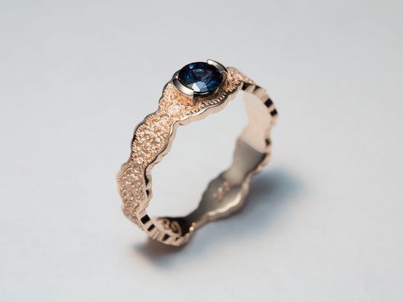 Blue spinel engagement ring store
