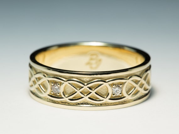 Celtic Wedding Band Celtic Knot Ring Celtic Ring Menceltic | Etsy