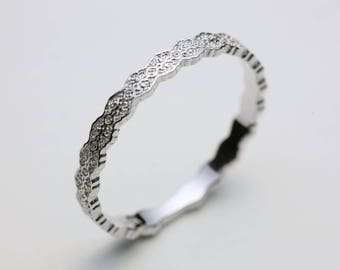 Art Deco Silver Ring, Art Deco Narrow Wedding Band, Unique Art Deco Ring, Art Deco Wedding Ring, Wedding Ring Art Deco, Art Deco Silver Ring
