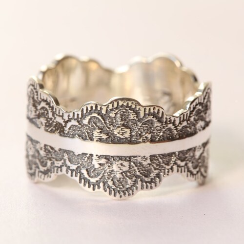 Black Wedding Band Black Wedding Ring Unique Oxidized Silver Etsy