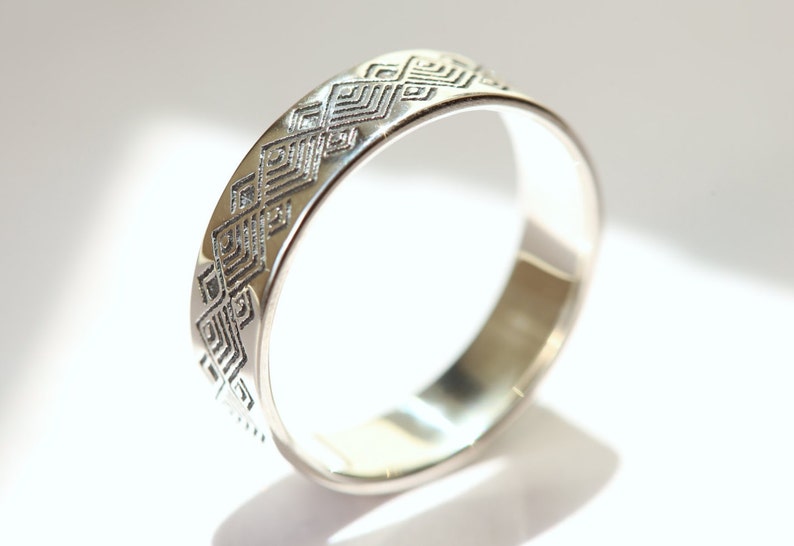 Men S Wedding Band Oxidized Silver Ring Oxidized Wedding Etsy