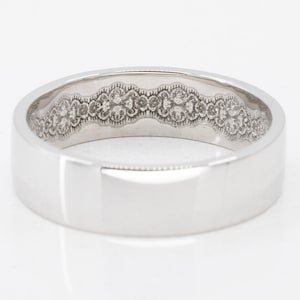 Men's Platinum Wedding Band, Platinum, Wedding Band Men, Platinum Lace Ring, Mens Wedding Band, Unique Men's Wedding Band, Men's Lace Ring