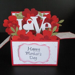 Handmade greeting card, Card in a box- Mother's Day/Birthday/Anniversary