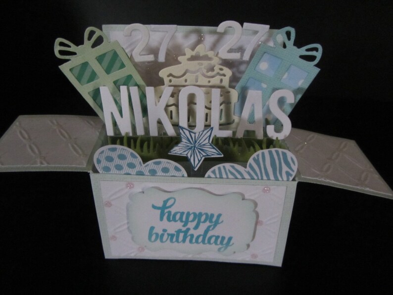 Handmade 3D greeting card in a box Presents Personalised Etsy