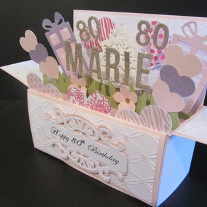 Extra large 3D Handmade  Birthday  card in a box- presents