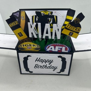 Karte in einer Box-AFL Fußball-Personalisiert