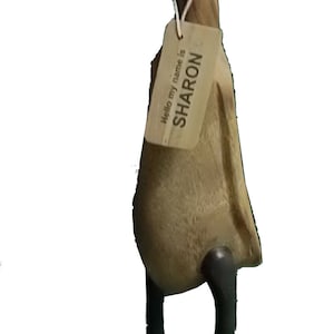 Holz- und Bambuswurzel Ente mit Schuhen