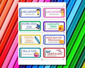 Classroom coupons, Printable coupons for kids, teacher reward coupons