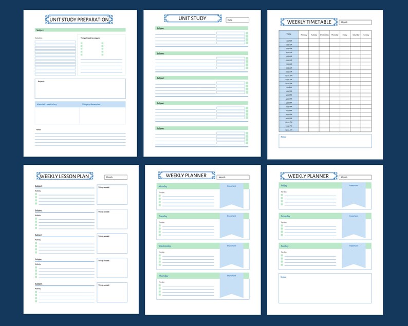 Homeschool Planner, Homeschool Printable Planner Bundle, Student ...