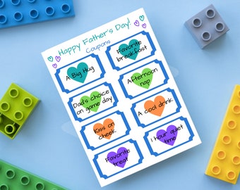 Father's Day Printable Coupons, Father's Day gift, Printable coupons, Coupons for him