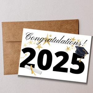 Cartão de formatura para imprimir, Cartão de parabéns 2025, Cartão de parabéns, Cartão de formatura 2025