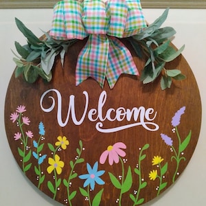 Spring/Summer door hanger, Floral door hanger Spring/Summer wreath, Summer door decor
