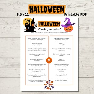 Juego de Halloween ¿Prefieres?, Juego para niños de fiesta de Halloween, Alternativas de truco o trato