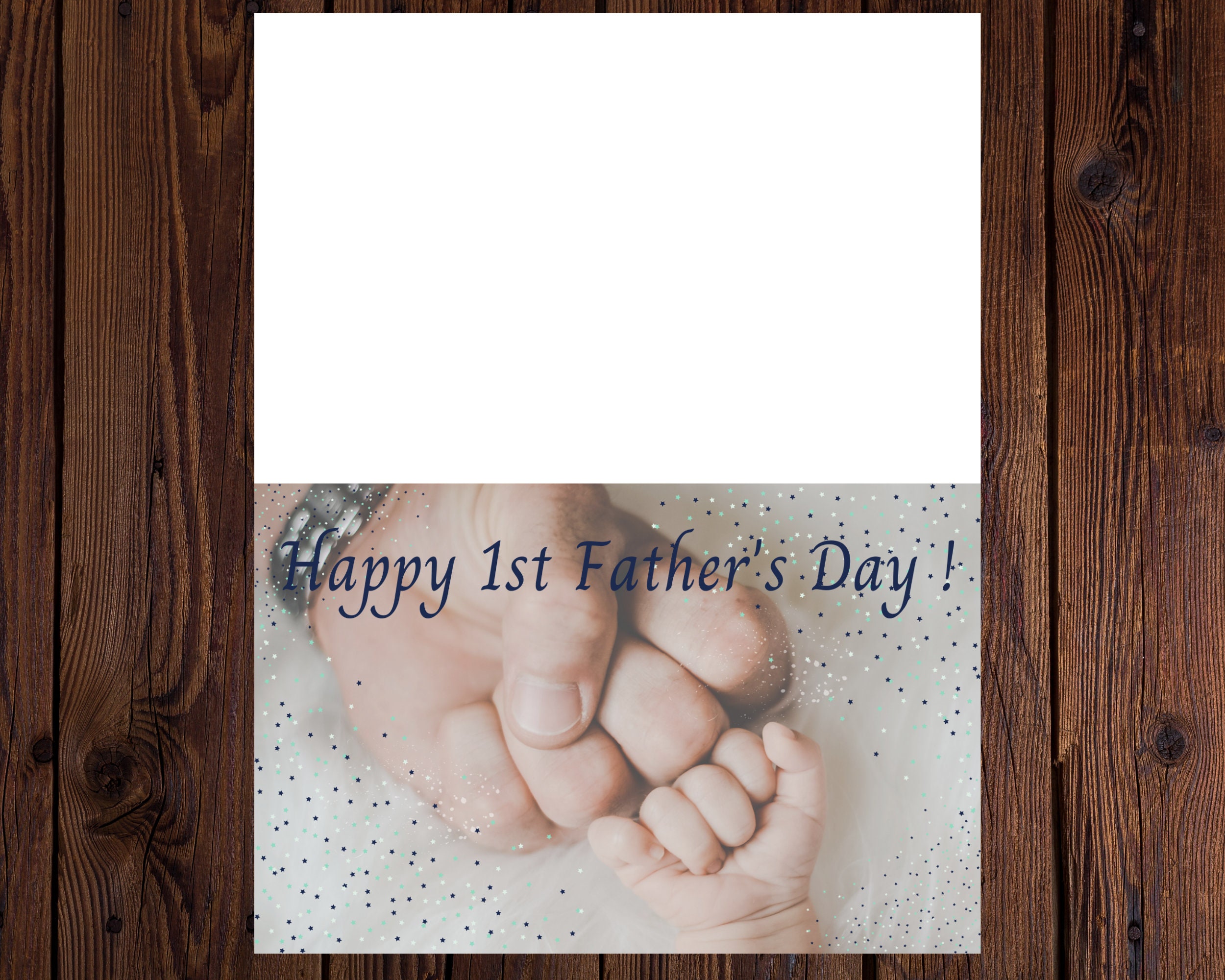 Happy 1st Father's Day Printable Card, Father's Day Gift From Baby, 1st ...
