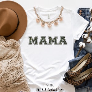 Retro Varsity Camo College Mama Tee,Blessed Mama Tee,Mother's Day,New Mama Gift,Baby Shower Gift,Pregnancy Announcement,New MomTee,Mama Tee