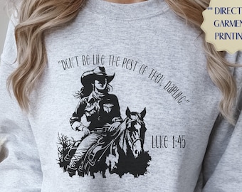 Women's Scripture Sweatshirt, Faith gift, Coco Quote Pullover, Christian Sweatshirt For Her, Western Cowgirl Shirt, Bible Verse Sweater