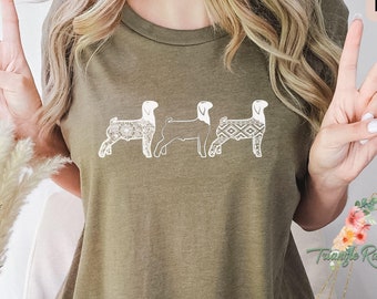 Aztec Show Goat Tee Boer Livestock Tshirt Stock Show Shirt Show Goat t-shirt Aztec Print Goat Unisex Tee Livestock Shirt Stock Goat Show Tee