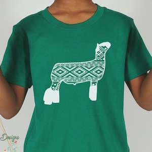 Jugend Azteken zeigen Lamm-T-Stück Jugend Vieh Tshirt Lager zeigen Kid Shirt Zeigen Lamm T-shirt Aztec Lamm-T-Stück Vieh Shirt Lager Lamm zeigen Tee
