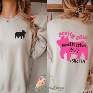 Personalized Stockshow Livestock Custom Sweatshirt Stock Show Shirt Show Pig t-shirt Print Unisex Livestock Shirt Stockshow Kids Pig Shirt