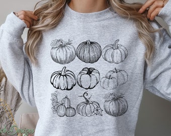 Pumpkin Sweatshirt, Pumpkin Sweater, Jack-o-Lantern Sweatshirt, Halloween Crewneck Sweatshirt, Halloween Sweater, Spooky Season, Fall Shirts