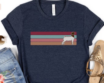ショーヤギシャツ、ショーボーアTシャツ、家畜Tシャツ、ストックショーTシャツ、ショーウェザーTシャツ、農家に感謝するヤギTシャツ、家畜グラフィックTシャツ、ストックショーライフ