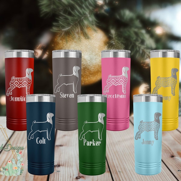 Personalized Tumbler, Livestock Tumbler, Personalized Stainless Steel Cup, Stock show Mama, Goat tumbler, Show goat personalized gift, Bir