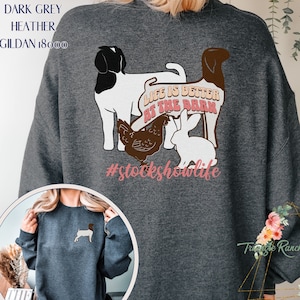Stockshow Shirt,Life is Better at the Barn Show Pig Tee Livestock Tshirt Stock Show Shirt Show Pig t-shirt Unisex Tee Livestock Mom Pig Gift