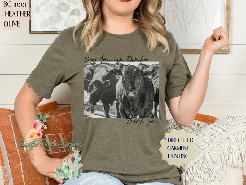 Thank a Rancher, Western Tshirt, Angus Bull Shirt, Thank a Farmer, Angus Bull Shirt, Gift for