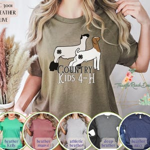 Benutzerdefinierte 4H KIDS Gruppe zeigen Ziege & Lamm Team T-Shirt Vieh T-Shirt Lager zeigen Shirt zeigen Steer Blumendruck Lamm Unisex T-Shirt