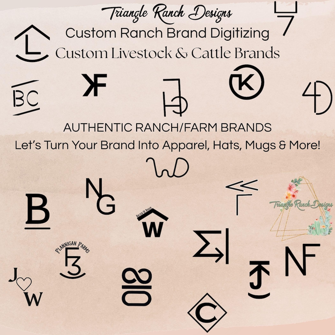 Custom Cattle Brand Design, Ranch /farm Brand Clean Up, Livestock Brand ...