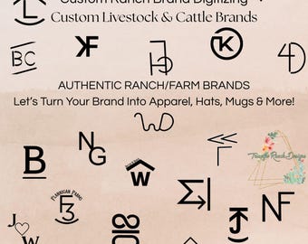 Aangepast veemerk van krasontwerp, merk ranch/boerderij, merk creatie en digitalisering veeteelt, Western Farm Brand SVG PNG JPG