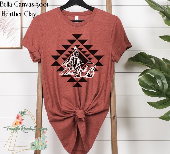 Aztec Cutting Horse Gift Rodeo Cowboy tee, Bronc t-shirt, Aztec Design tshirt, Long Live Cowboys, Cutter Tshirt, NCHA Shirt, CowHorse Gift