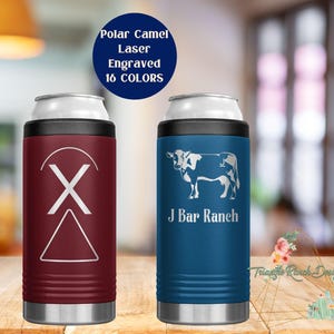 Personalized Slim Can Cooler, Your Choice of Image/Words, Polar Camel, Personalized, Stainless Steel, Custom Can Cooler, Groomsmen Gifts