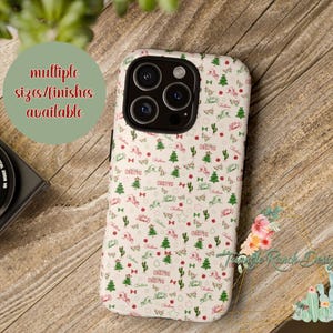 Western Christmas iPhone Case, Country Holiday Ranch Tough Case, Festive Farmhouse Google Samsung case, Cowboy Christmas, Cowgirl Gift