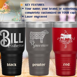 Personalized Gift Tumbler,Laser Engraved Tumblers,Stainless Steel Travel Tumbler,Monogram Tumbler,Customized Cup, Christmas Gift,Custom Gift