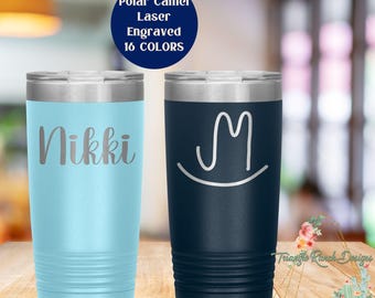 Vaso térmico personalizado Polar Camel, taza de viaje grabada con la marca Ranch, vaso térmico con monograma, taza personalizada, café para vaqueras, regalo para vaqueros, taza de rodeo