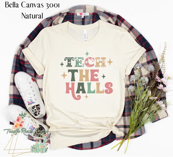 Retro Technology Teacher Tee,Retro Christmas Shirt, Technology Teacher Tee, Tech the Halls Tee, Teacher Gift, Technology Teacher Life Gift
