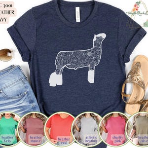 FLORAL Show Lamm Grafik T-Shirt Livestock Shirt zeigen Lamm T-Shirt Floral Print Lamm Unisex T-Shirt Stock Lamm T-Shirt