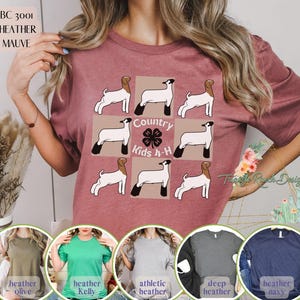 Benutzerdefinierte 4H KIDS Gruppe zeigen Ziege & Lamm Team T-Shirt Vieh T-Shirt Lager zeigen Shirt zeigen Steer Blumendruck Lamm Unisex T-Shirt
