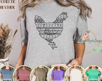 Azteekse show kip T-shirt vee T-shirt voorraad show shirt show pluimvee t-shirt vee kip Unisex T-shirt vee shirt Stockshow