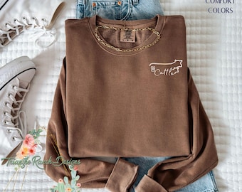 Sudadera Comfort Colors con marca de ganado, Camiseta con marca de vaca de rancho, Sudadera con logo de ganado, Marca de ganado personalizada, Camiseta con tu marca, Sudadera con logo de granja