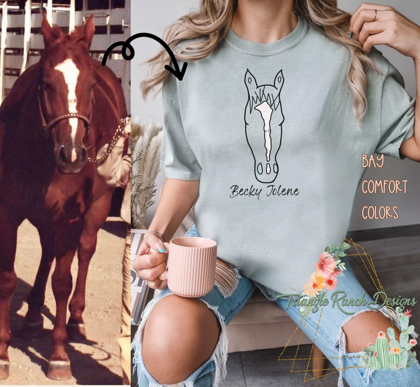 Women's horse t-shirt